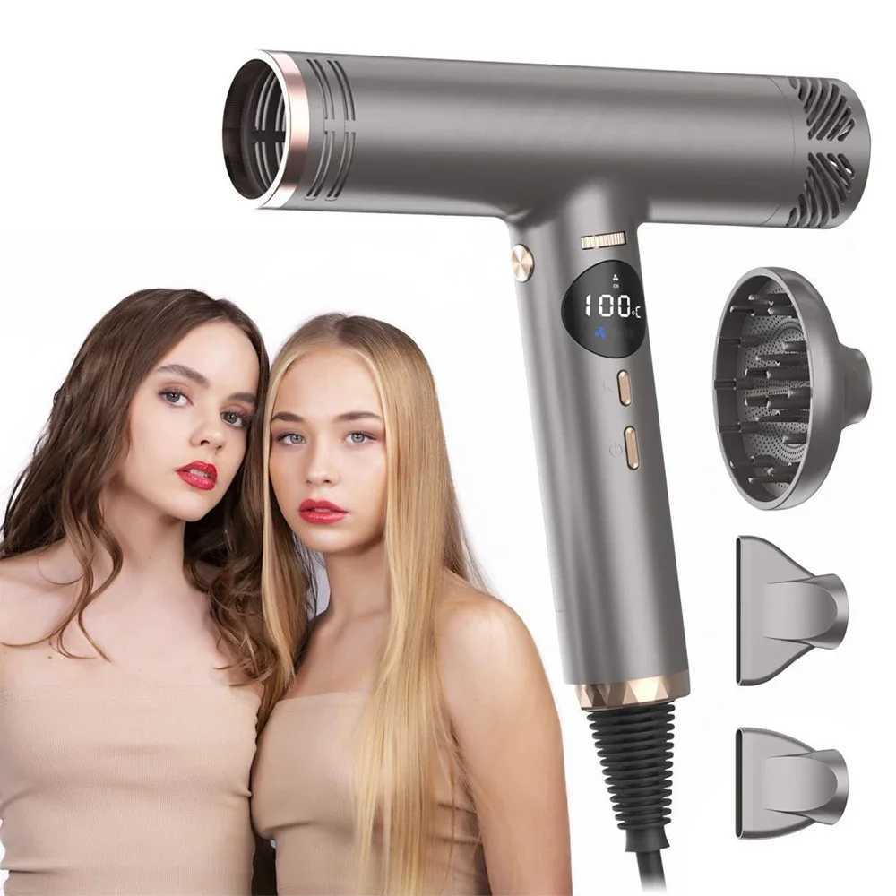 Professional hair dryer hot air cold air dual air temperature controlled styling tool salon hair negative ion high-speed powerful W241018