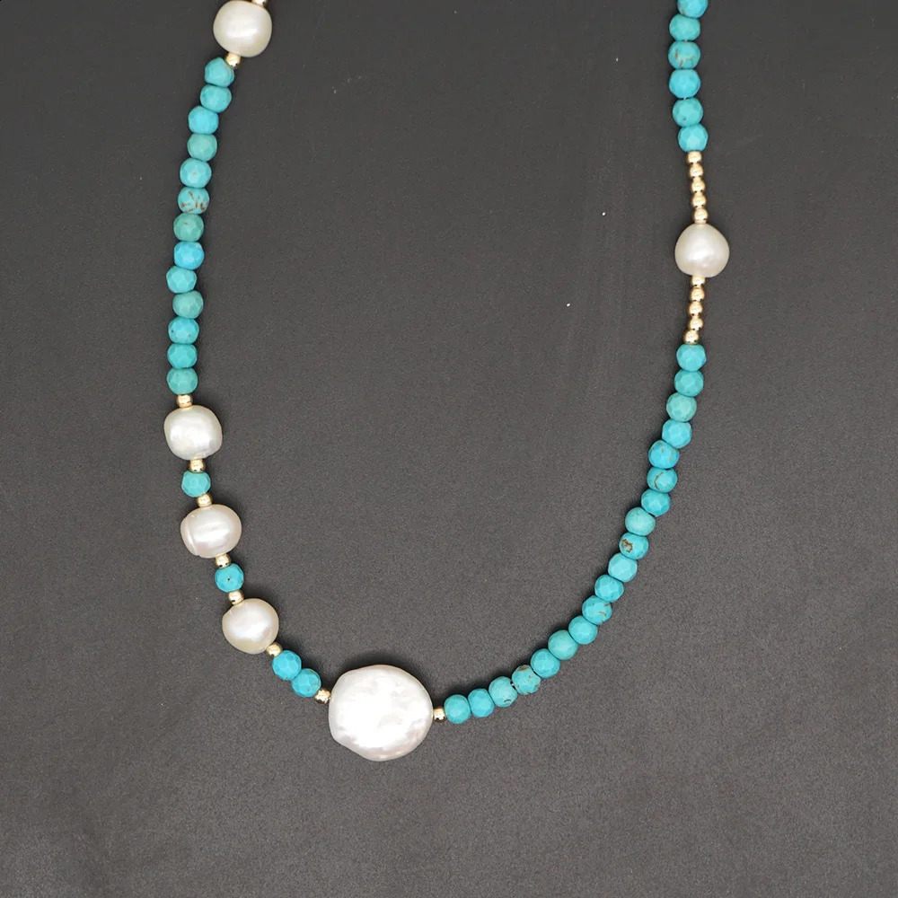 Go2Boho Freshwater Pearl Necklace Womens Natural Stone Necklace Jewelry Bohemian Beaded Jewelry Fashion Collier 241018