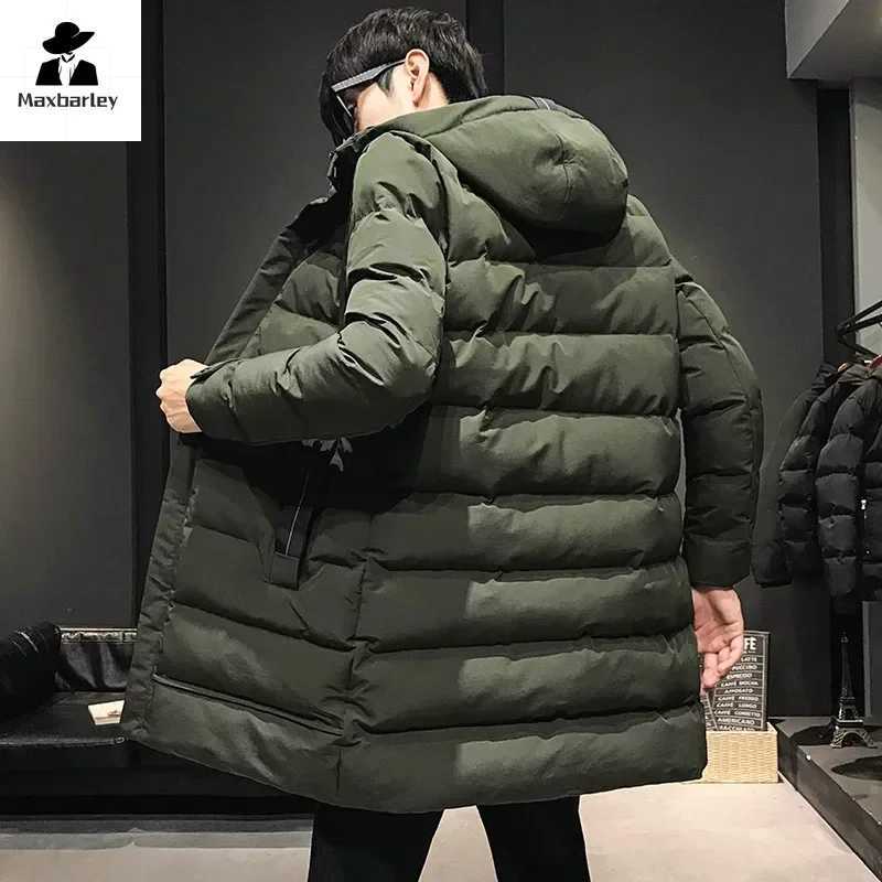 Men Long Down Jackets Winter Coats Chaquetas Hooded Casual Winter Parkas High Quality Male Green Warm Parkas Coats Size 8XL LX241018