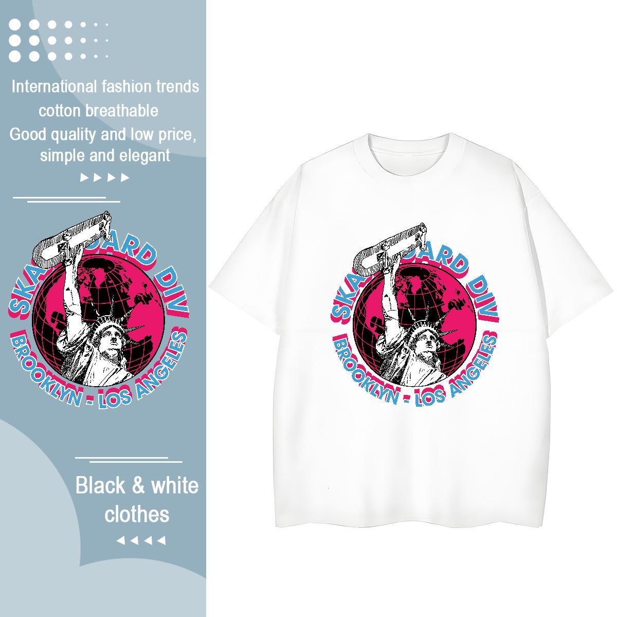 Brand T-Shirts 230g 100% Cotton Short Sleeve O-Neck Casual Sport portrait Womens Tshirts Nice Oversized L-4XL Tops