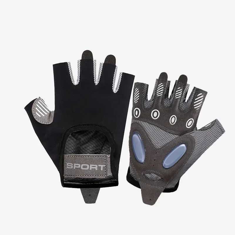 Womens sports gloves are suitable for outdoor sports. Non slip and shock-absorbing half finger gloves are durable and breathableW241018