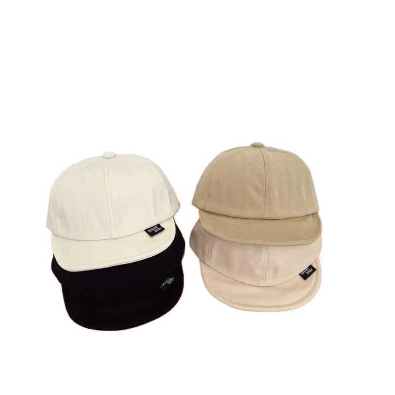 6-36M Baby Baseball Cap Childrens Black White Simple Solid Color Soft Cotton Boys Girls Hats Kids Big Brimmed Adjustable Hats LX241018