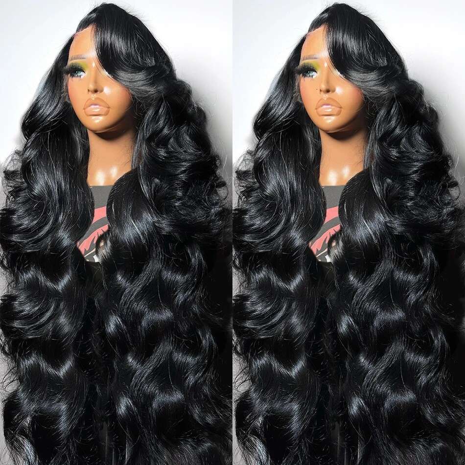 250 Density 13x6 13x4 HD Transparent Body Wave Front Wig Human Hair Brazilian 30 40 42 Inch 360 Lace Frontal Wigs For Women