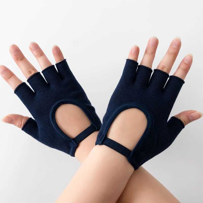 1 pair of male and female half finger bicycle gloves - anti slip fitness training gloves for fitness yoga and weightliftingW241018
