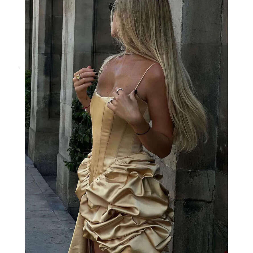Straps Modern Evening Spaghetti Short Prom Gowns Sleeveless Satin Solid Color Custom Made Party Dresses 0719
