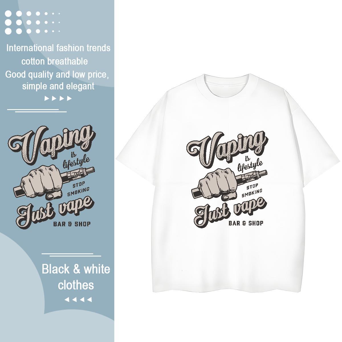 High Quality T-Shirts 230g Cotton tool Street Wear DIY Printed O-Neck Short Sleeve Couples T Shirts Fashion Clothes