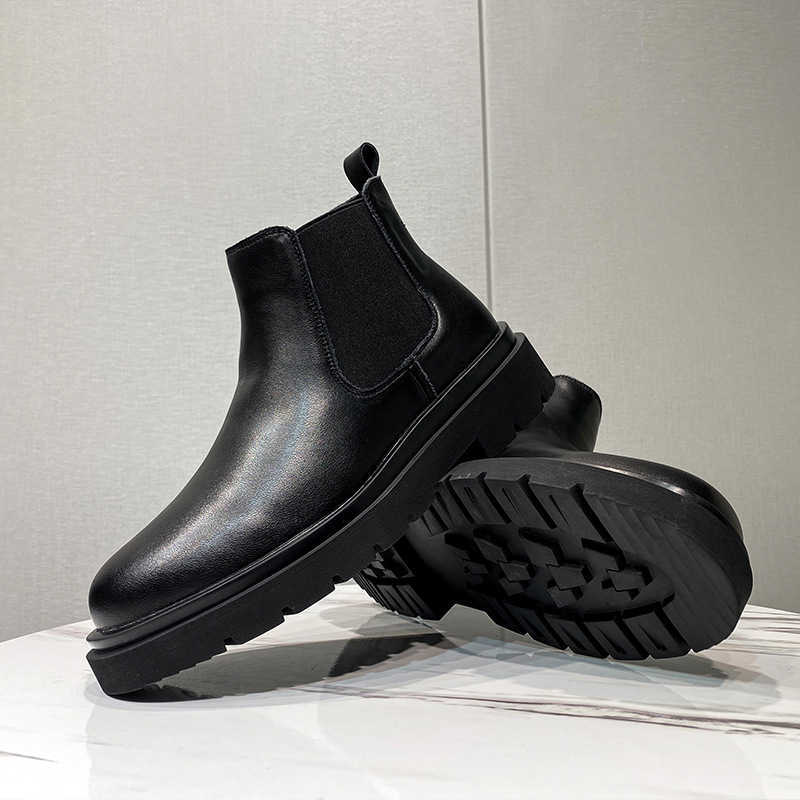 Martin Boot Chelsea Boots Mens New British Style Ankle Boots Mens Large Thick Bottom Short Boots Mens Boots Fashion Boots 240927