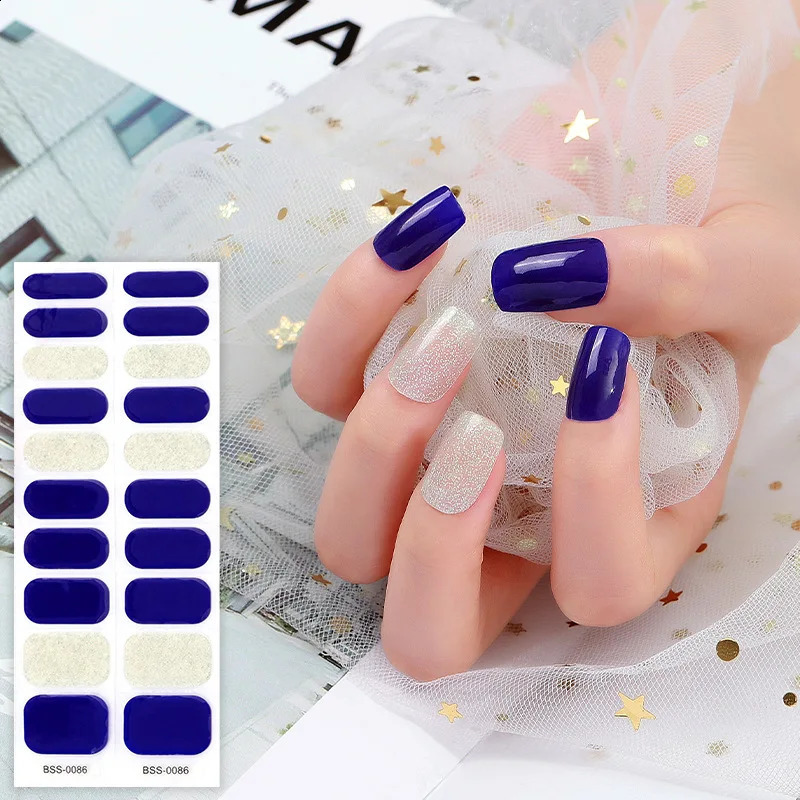 20pcs Gel Stickers Nail Art Supplies Baked Light Po Sticker Europe and The United States Semi Curing Nail Decals 241017