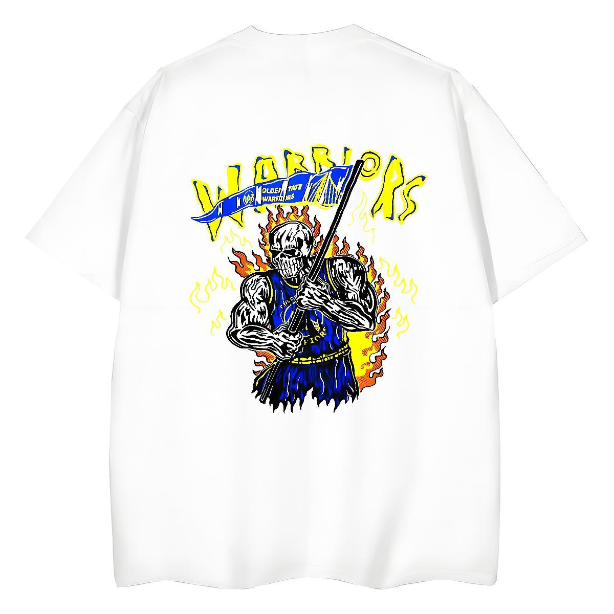 2024 DIY T shirt 230g 100% Cotton Breathable Soft Casual Daily Wear skull Woman Tshirt Designer Cartoon Printing L-4XL Tshirts