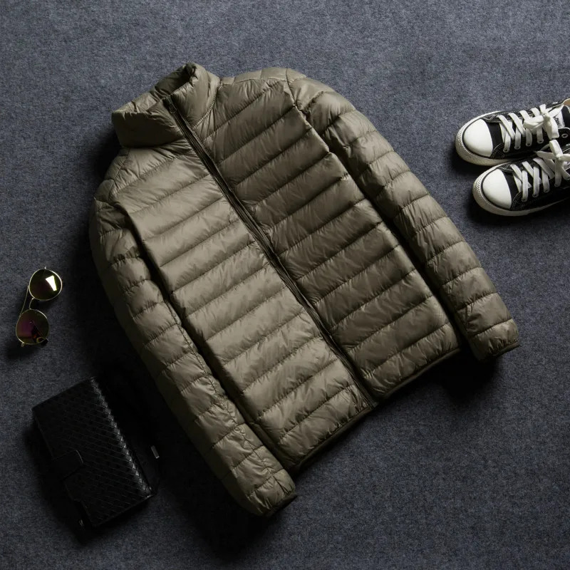 7 Colors Lightweight Water-Resistant Packable Puffer 2024 New Spring Autumn Mens Stand Collar Casual Down Jacket