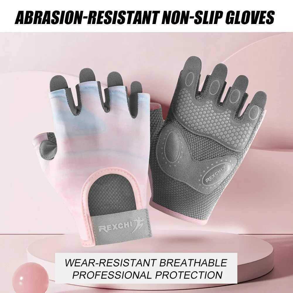 1 pair of male and female exercise gloves weightlifting cycling gym training breathing and snooker fitness glovesW241018