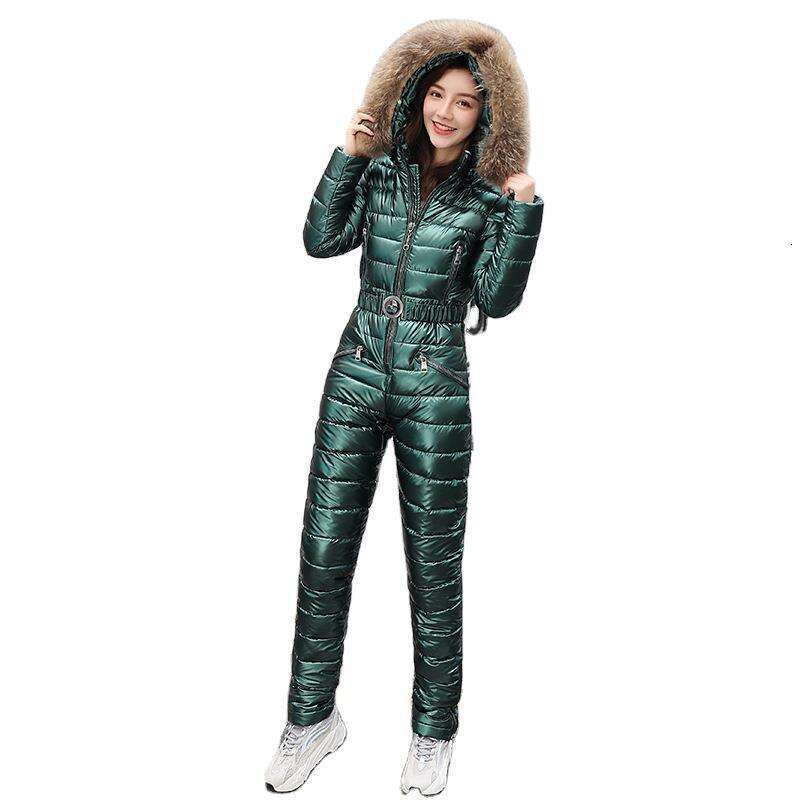 Women's Zipped Stand Collar Hooded Warm Winter Haruku Street Jumpsuits Women Fashion Long Sleeve Slim Parkas
