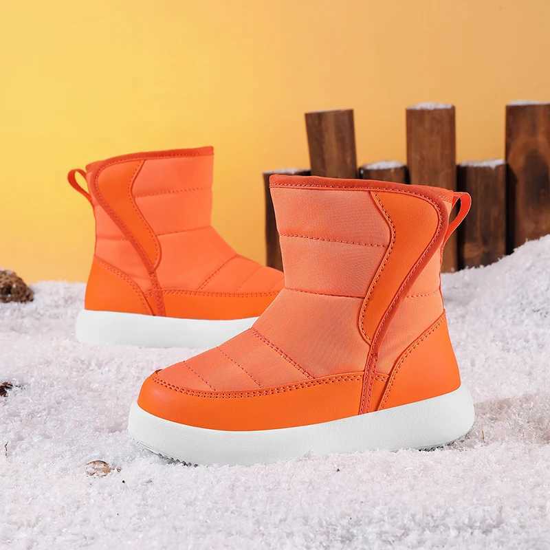 Boots Winter Warm Childrens Snow Boots Plush Top Anti slip Casual Childrens High quality Waterproof Cloth Shoes Thick Boys and Girls Cotton Shoes H241