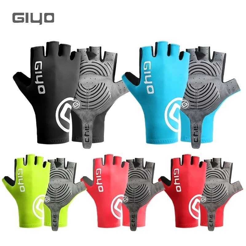 Giyo short bicycle gloves finger gloves anti slip Bicyc fabric half finger gloves for Mtb road cycling sports racingW241018