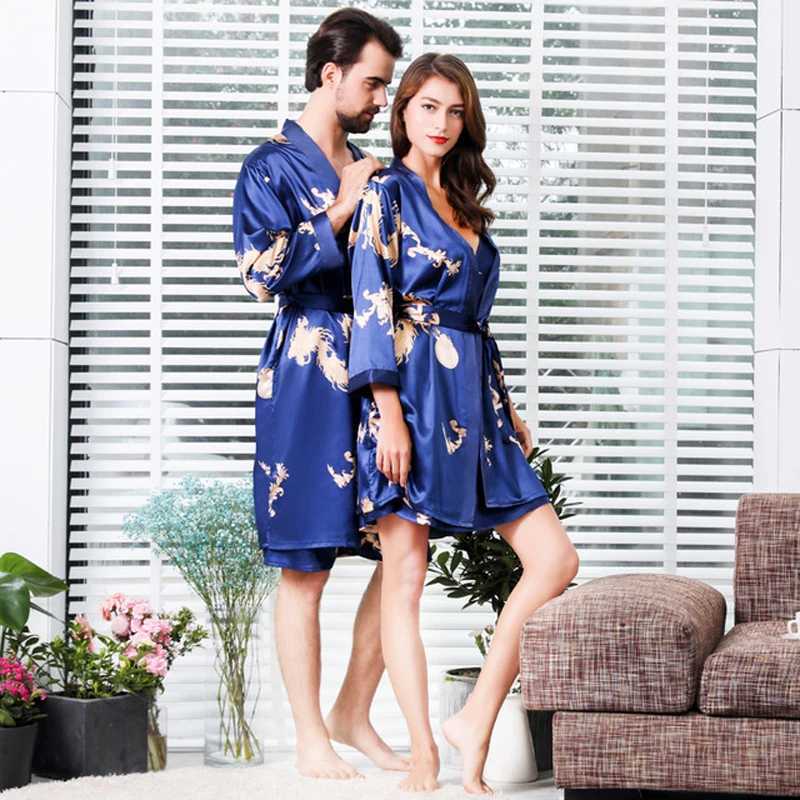 Luxury Designer womens Silk Kimono Robe Set 5XL Sleepwear Bathrobe Oversized Satin Nightgown 2PC Ladies Summer Home ClothingXJ241018