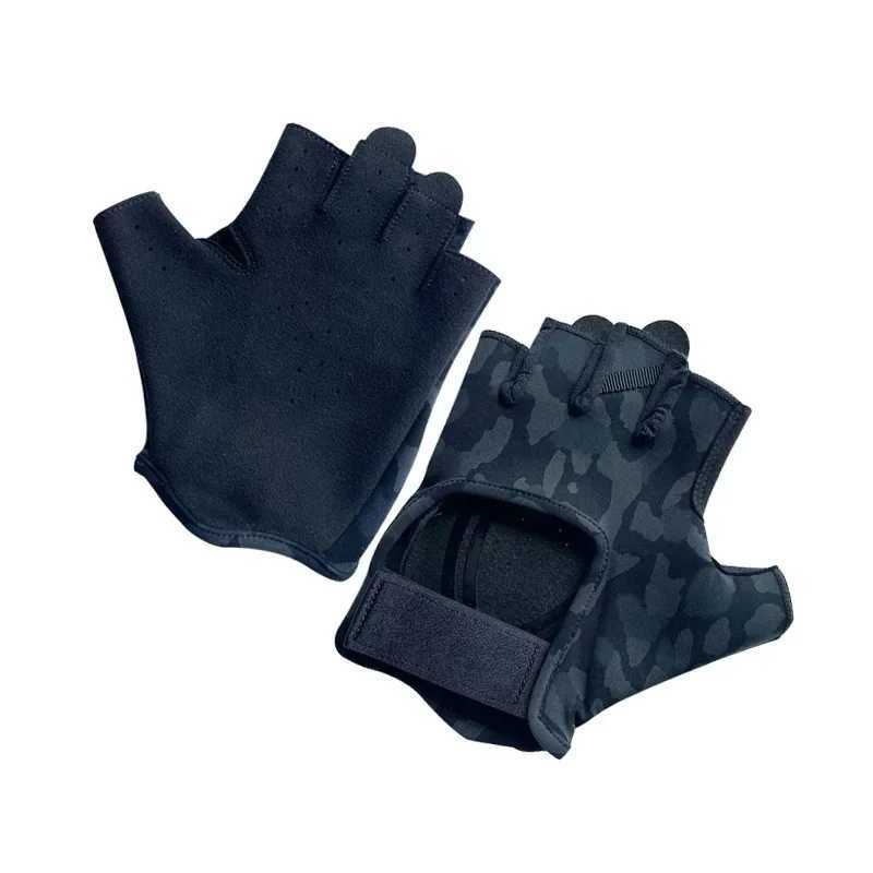 Womens sports yoga gloves are suitable for outdoor exercise. Non slip and shock-absorbing half finger gloves are durable and breathableW241018