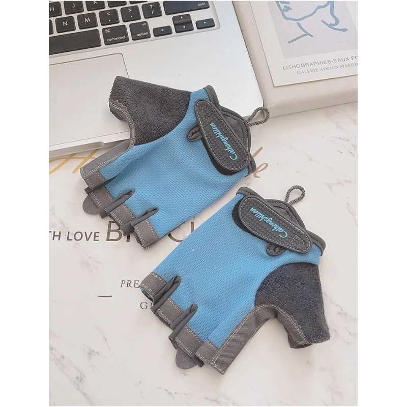 Mens Womens Summer Equipment Yoga Half Finger Ice Silk Fitness Gloves Non slip Exercise Bicycle GlovesW241018
