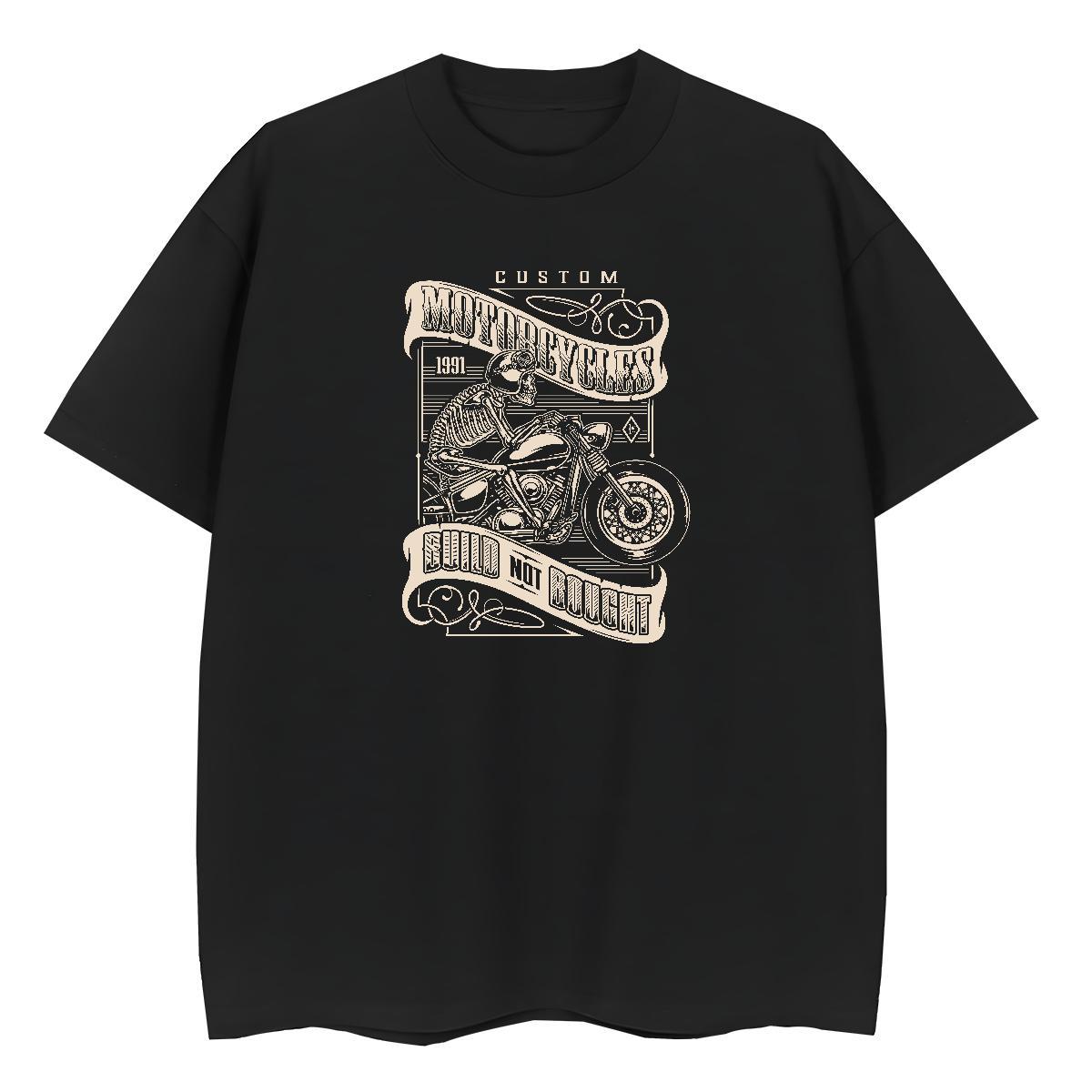TOP Quality T-Shirts 230g Pure Cotton Crew Neck Casual Daily Wear skull Women Tees Female Custom Print Oversized Top Shirts