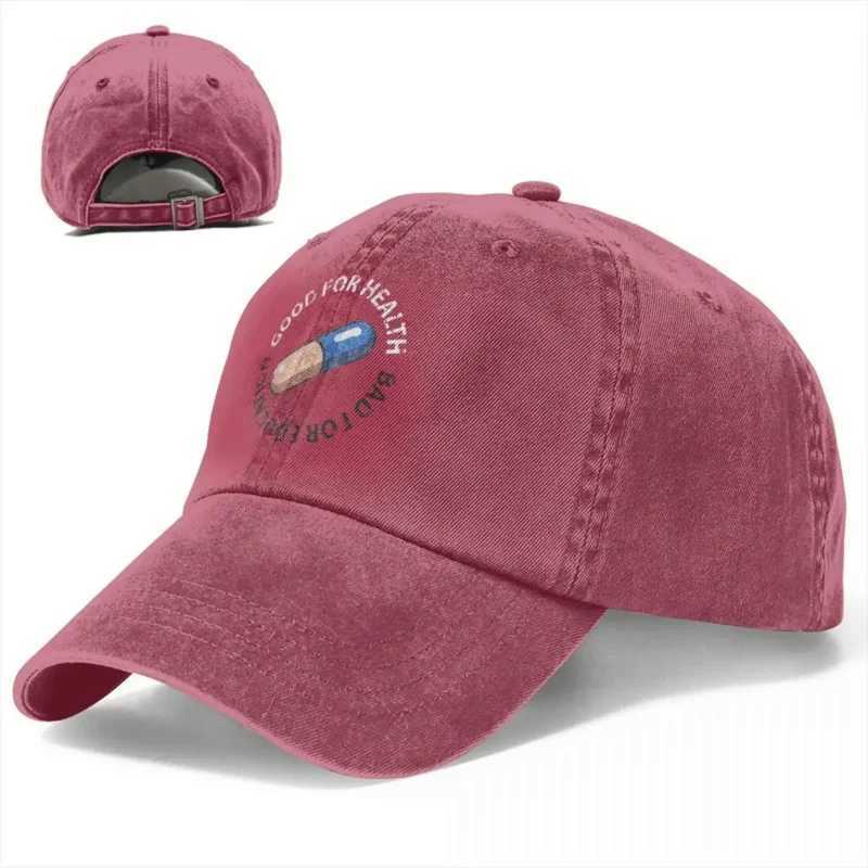 Akira Curious Pill Baseball Cap Vintage Distressed Denim Anime Snapback Cap for Men Women Outdoor Summer Adjustable Caps HatX241018