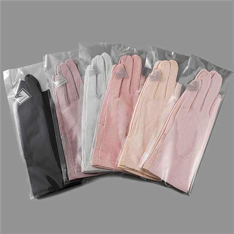 Summer and Autumn Womens Thin Lace Show Finger AK Finger Cycling UV Sunscreen Finger GlovesW241018