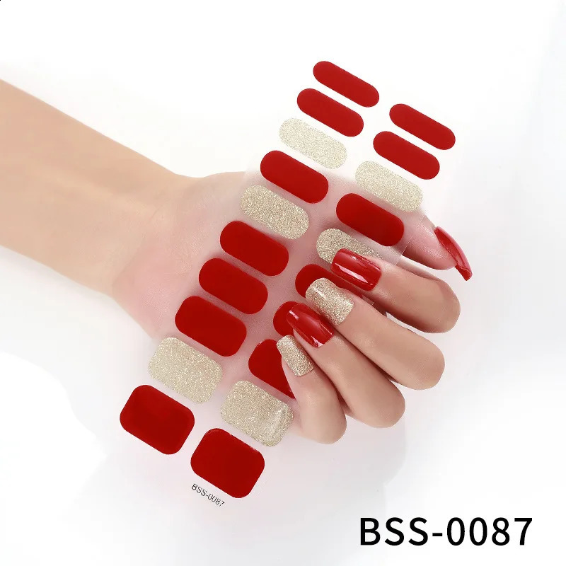20pcs Gel Stickers Nail Art Supplies Baked Light Po Sticker Europe and The United States Semi Curing Nail Decals 241017