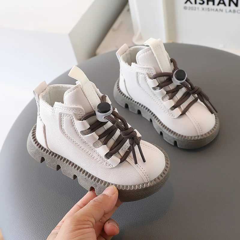 Boots Autumn Winter Girls Leather Shoes Kids Snow Boots Fashion Baby Girl Shoes Soft Bot Boys Short Boots H241018