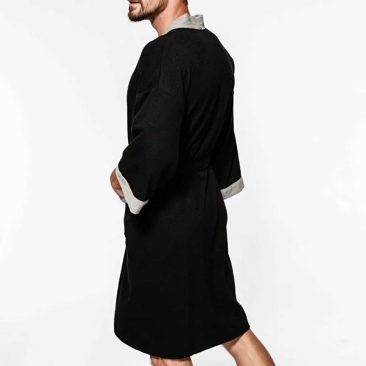 Spring summer Mens bathrobe 7XL Bust 140cm 6XL 5XL Loose cotton bathrobeXJ241018