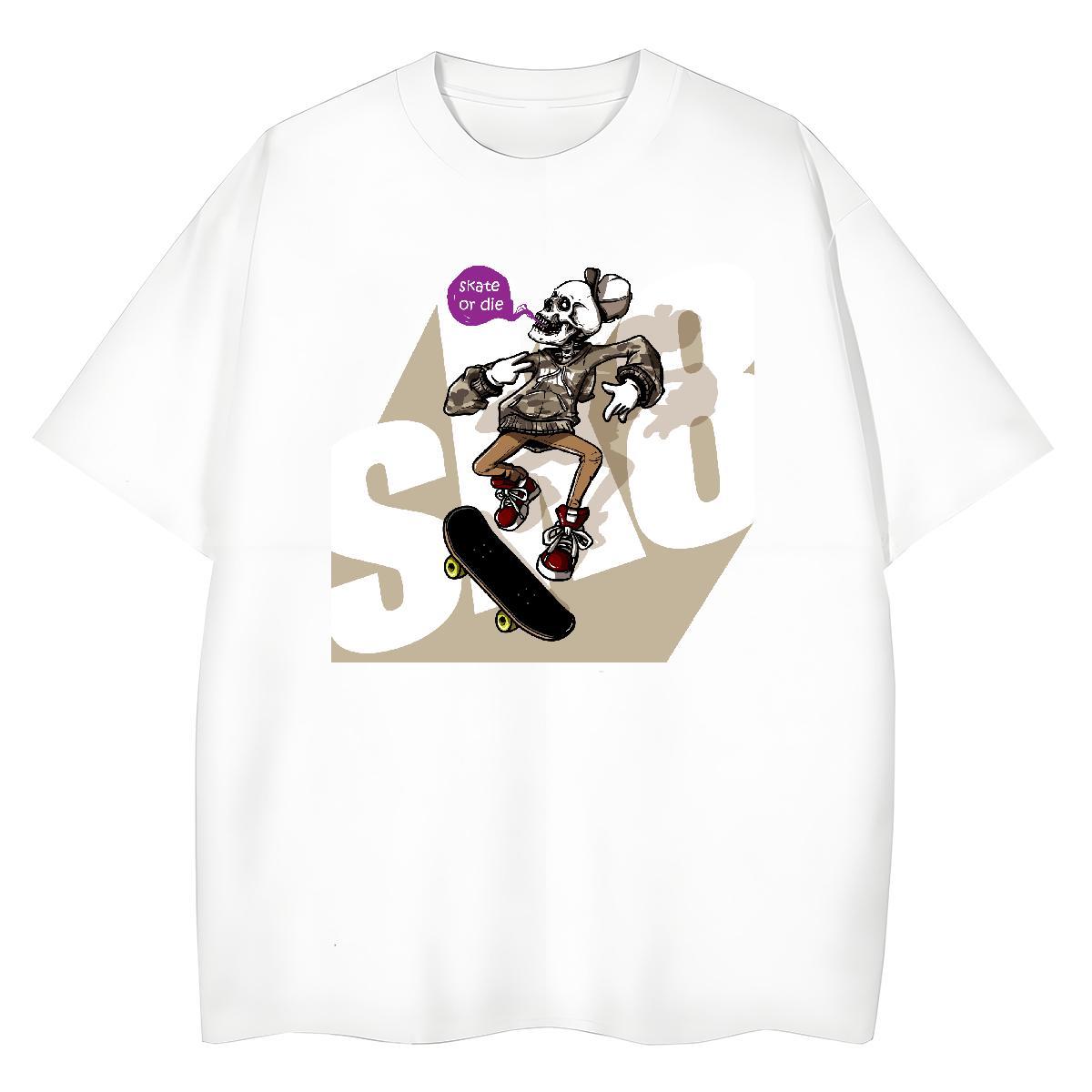 Classic Women T Shirts 230g Cotton Short sleeve Soft Beach skateboarding Women Tshirts Designer DIY Printed Clothes Shirt