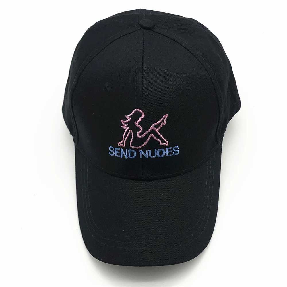SEND NUDES Baseball Cap Fashion Cotton Embroidery Snapback Men High Quality Summer Dad Hat Male Kpop Sports DropshipX241018