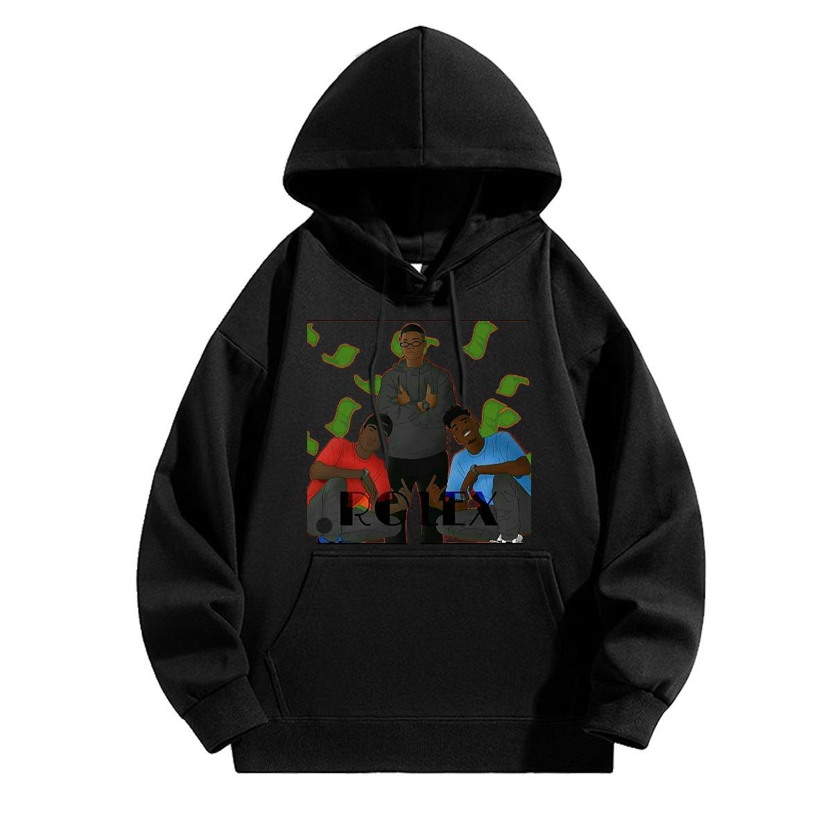 Casual New Men's Hooded Sweatshirt High Quality Couples Hoodie Plus Size Cartoon Wear Casual Daily Wear Drawstring Long Sleeve 350g Cotton