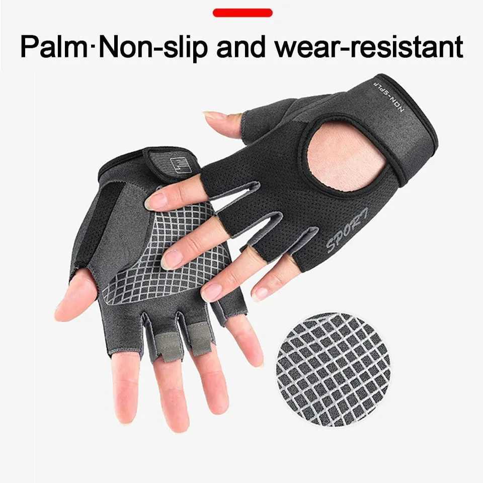 Fitn gloves half finger lightweight and breathable suitable for outdoor sports bicycles suitable for both men and womens training bicycle glovesW24101