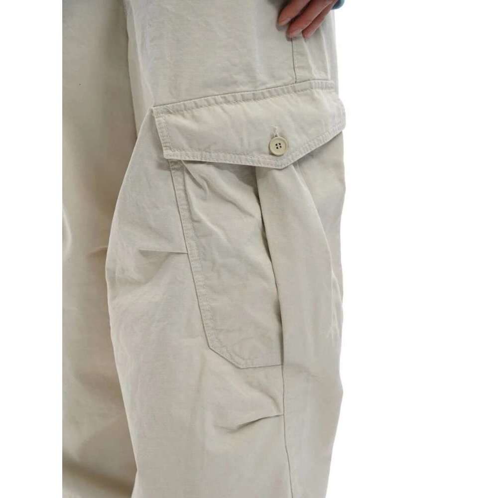 Multiple Pockets Straight Trousers Women 2024 Summer Loose Thin Cargo Pants Y2k Grunge High Waist Casual Wide Leg