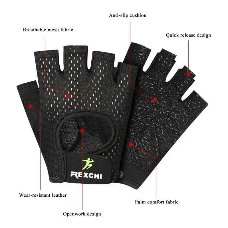 Gym gloves fitness weightlifting gloves body building training gloves fitness half finger handguardsW241018