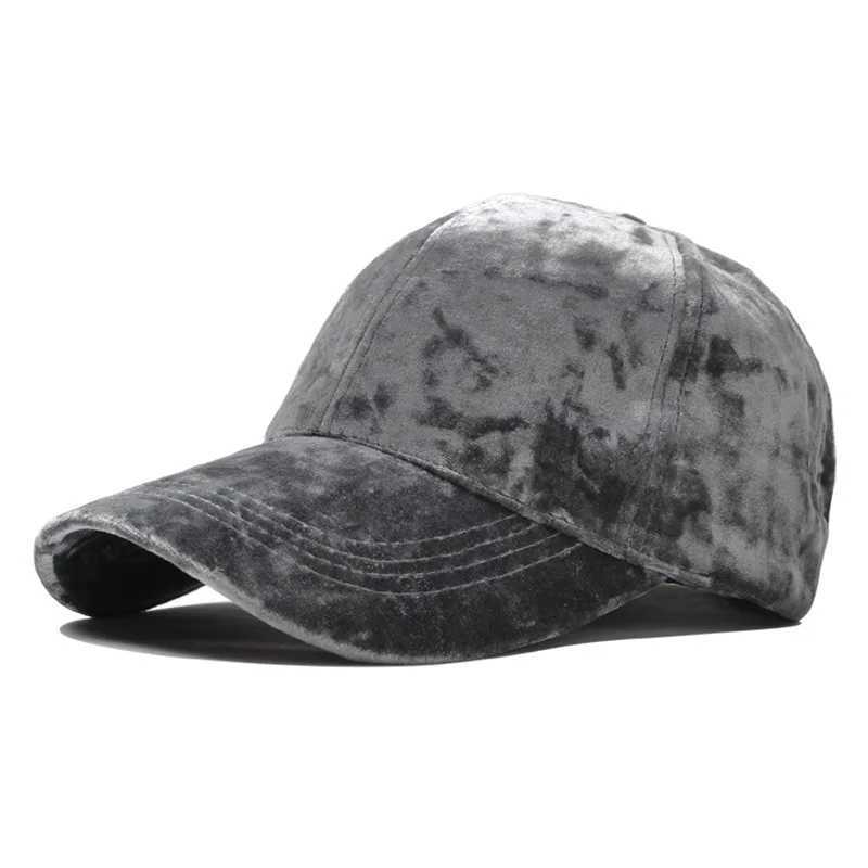New Gold Velvet Baseball Cap Unisex Autumn and Winter Fashion Casual Curved Brim Hat Hip-hop Cap BobX241018