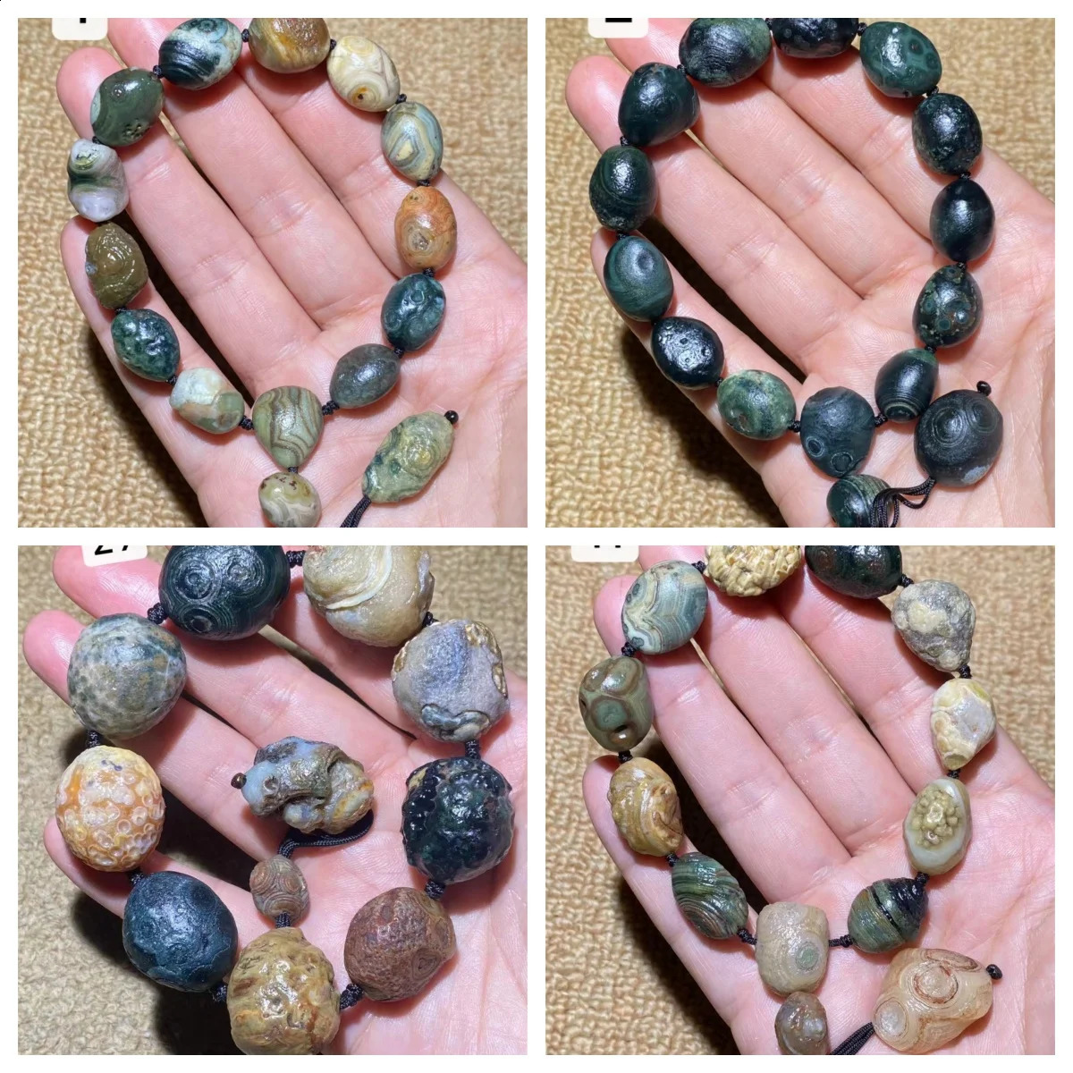 1 piece/batch natural colored Gobi agate coarse stone bead bracelet magical and rare the worlds most powerful energy eye stone neutral style 241017