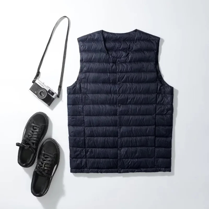 Mens Sleeveless Er 2023 New Autumn Winter Ultra Lightweight Packable Warm White Duck Down Men Vest Jackets