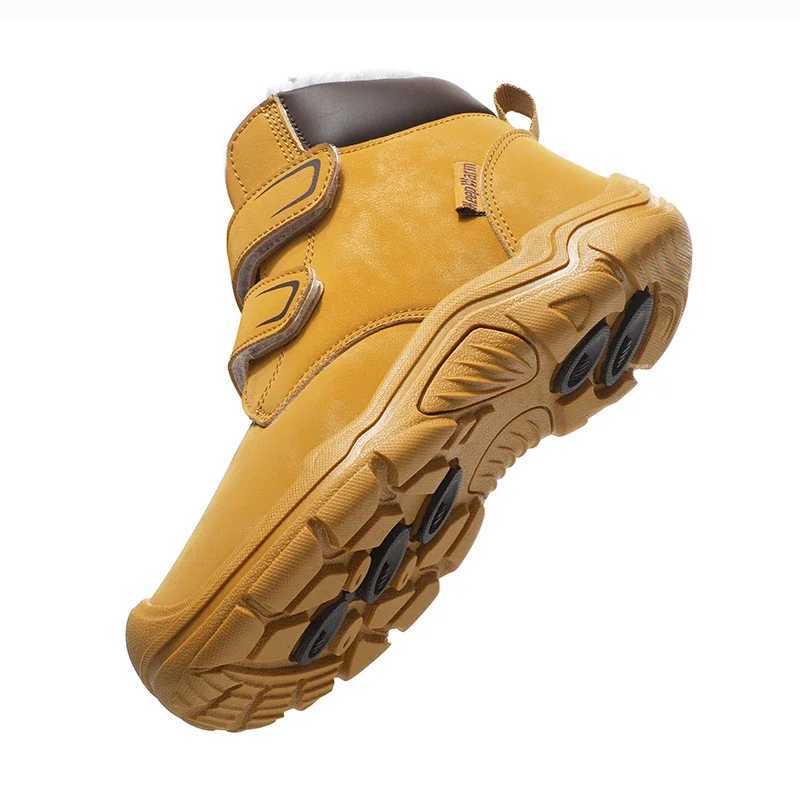 Boots Winter snow boots childrens high top warm plush boots childrens outdoor suede fashion trend girls and boys shoes hiking sports shoes 30-38 H2410