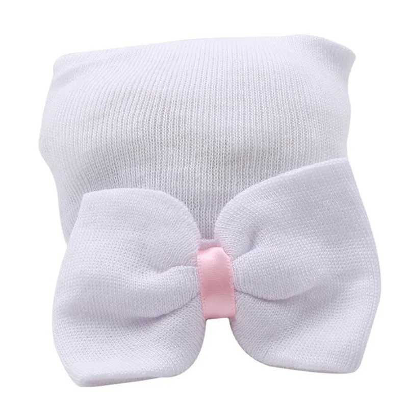 Baby Hat Cute Big Bow Striped 0-3 Months Newborn Products Winter Warm Soft Comfortable Photography Props Baby Hooded Cap LX241018