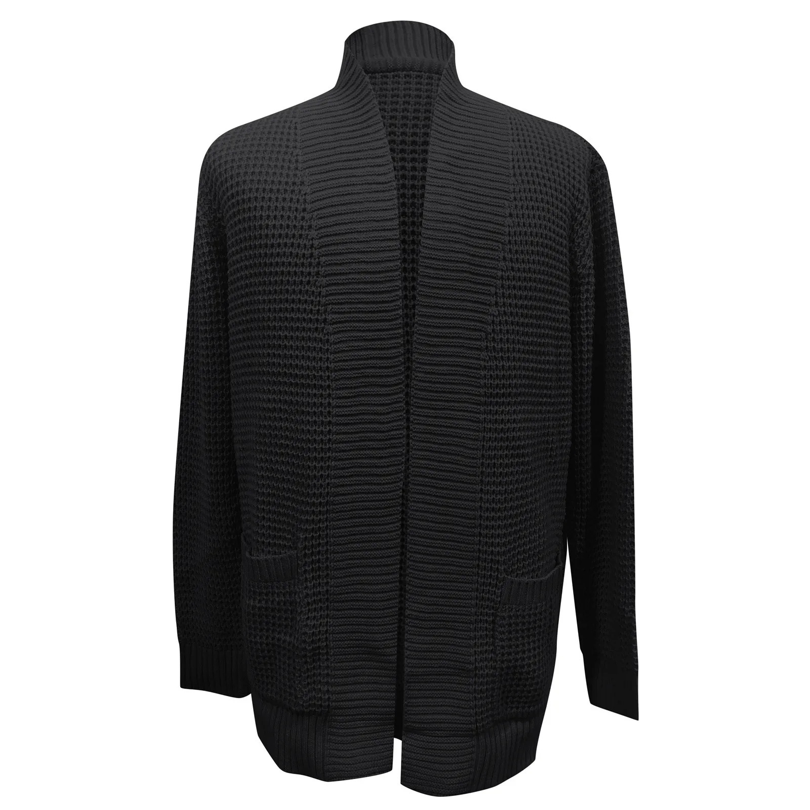Men Striped Knitted Cardigan Business Casual Long Sleeve Knitting Jacket Spring Autumn Solid Color Fashion Male Sweaters 241018