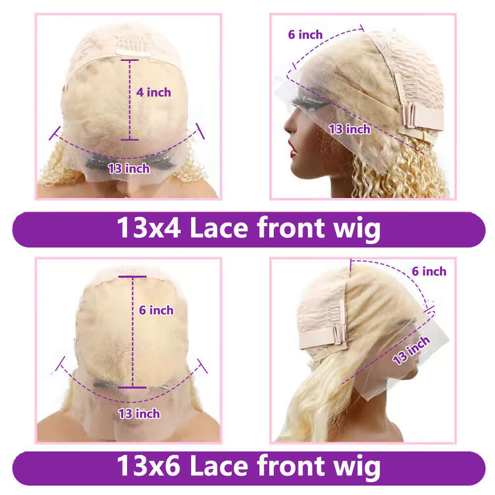 HD Straight Blonde Lace Frontal Wig x Transparent Human Hair Wigs For Women Density Front Colored s