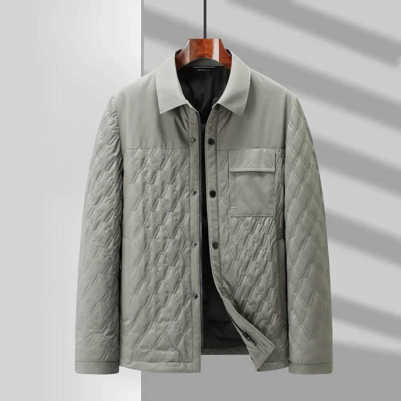 New Arrival Fashion Winter New Mens Short White Duck Down Business Casual Jacket Warm Lapel Slim Size M L XL 2XL 3XL 4XL LX241018