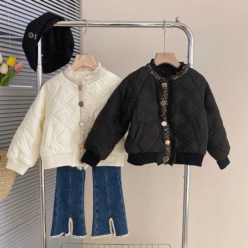 Womens outerwear winter cotton windproof jacket luxurious warm and thick youth jacket snow jacket childrens clothing M241018