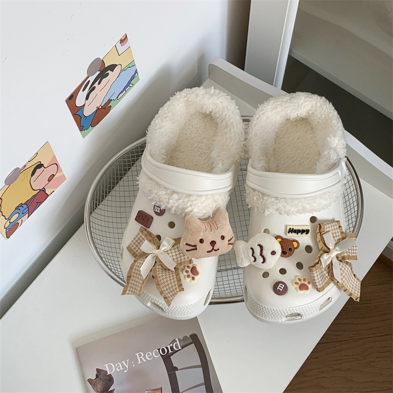 Detachable Slippers EVA Warm Thick Bottom Plush Cotton Towers | 2024 New