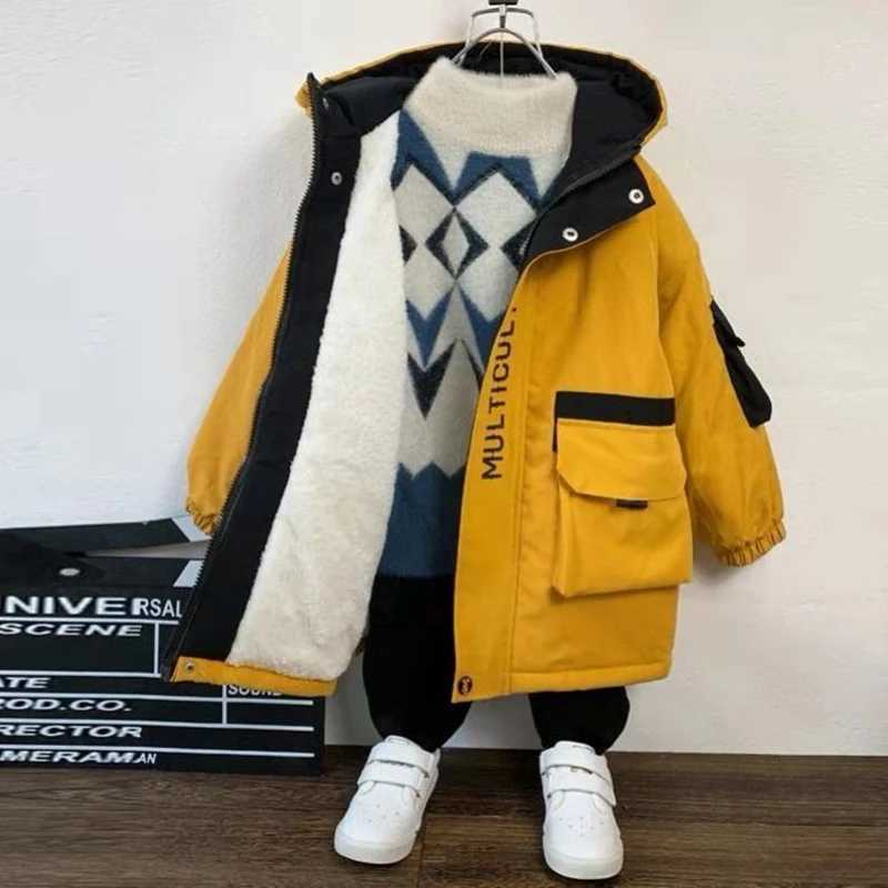 Boys outerwear cotton cheap thick velvet winter and autumn school gift outerwear childrens clothing M241018