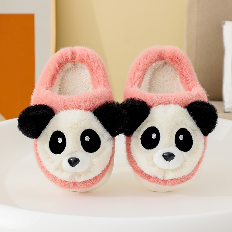 Autumn and winter bag heel cotton slippers anti slip home children's cotton shoes, warm shoes for boys and girls, cute baby plush cotton shoes
