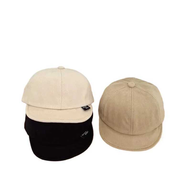 6-36M Baby Baseball Cap Childrens Black White Simple Solid Color Soft Cotton Boys Girls Hats Kids Big Brimmed Adjustable Hats LX241018