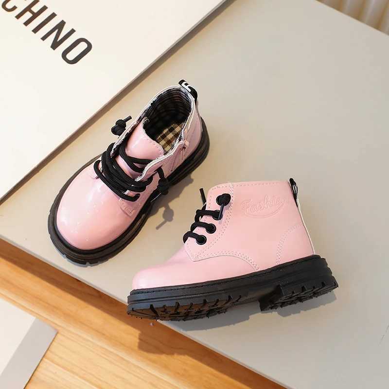 Boots Fashionable childrens Chelsea boots girls British style childrens shoes ankle PU leather boots autumn waterproof boys shoes H241018
