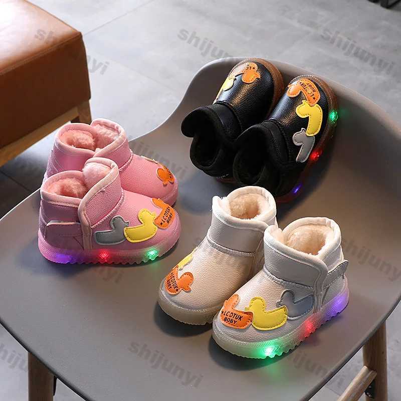 Boots Childrens snow boots winter warmth thick robot girl plush cotton boots new fashion anti slip casual shoes comfortable childrens boots H241018