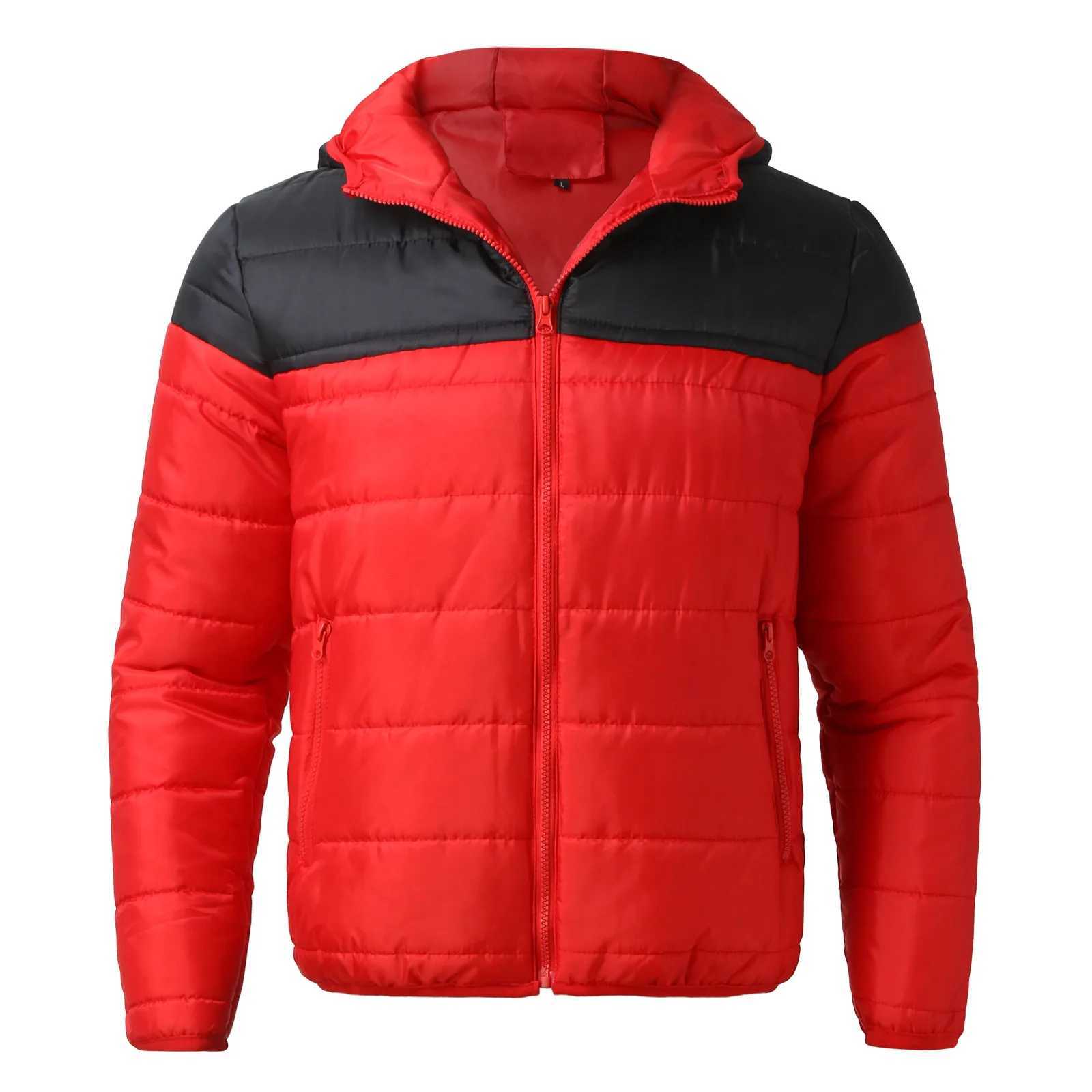 Men Autumn And Winter Casual Splicing Zipper Top Outdoor Coat Down Jackets Plus Size Short Sport Outdoor Wear 2023 Male Cotton LX241018