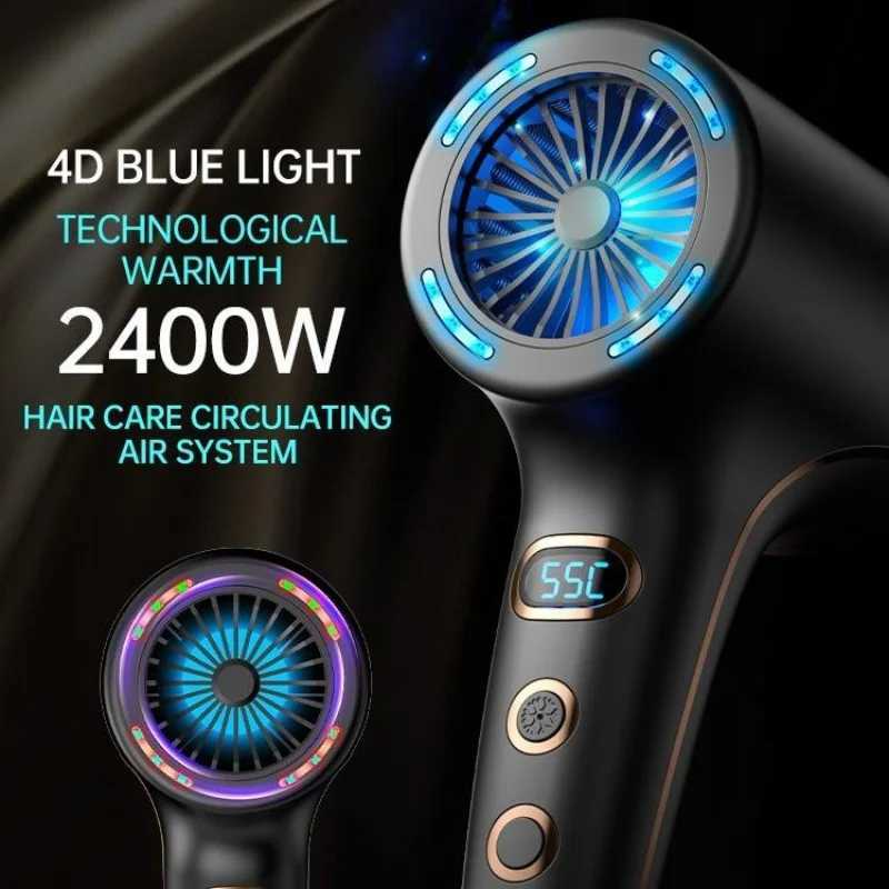 Hair dryer LED digital display household high-power hair dryer hot cold cycle constant temperature hair care hair dryer W241018